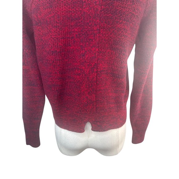 2/$30 Banana Republic Red & Black Small Knit Sweater Cotton/Nylon - Picture 9 of 13